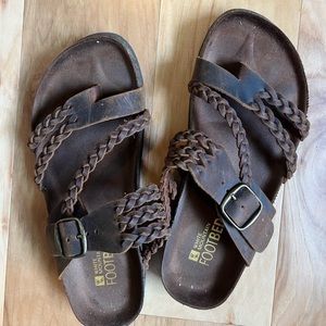 White Mountain Braided Footbed Sandals